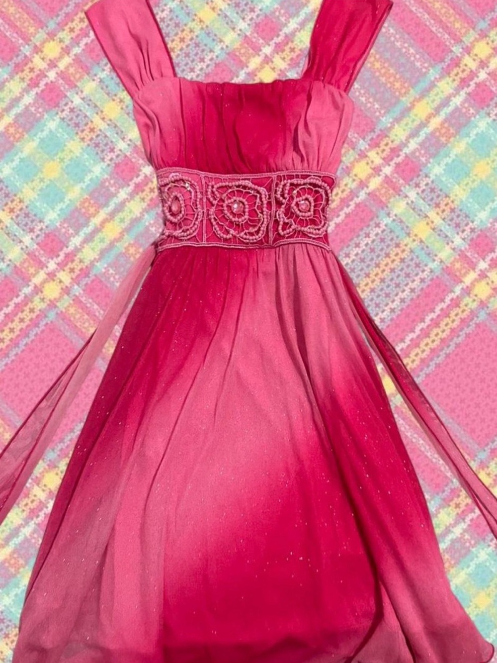 Vintage Pink Ombre Sparkly mymichelle Dress